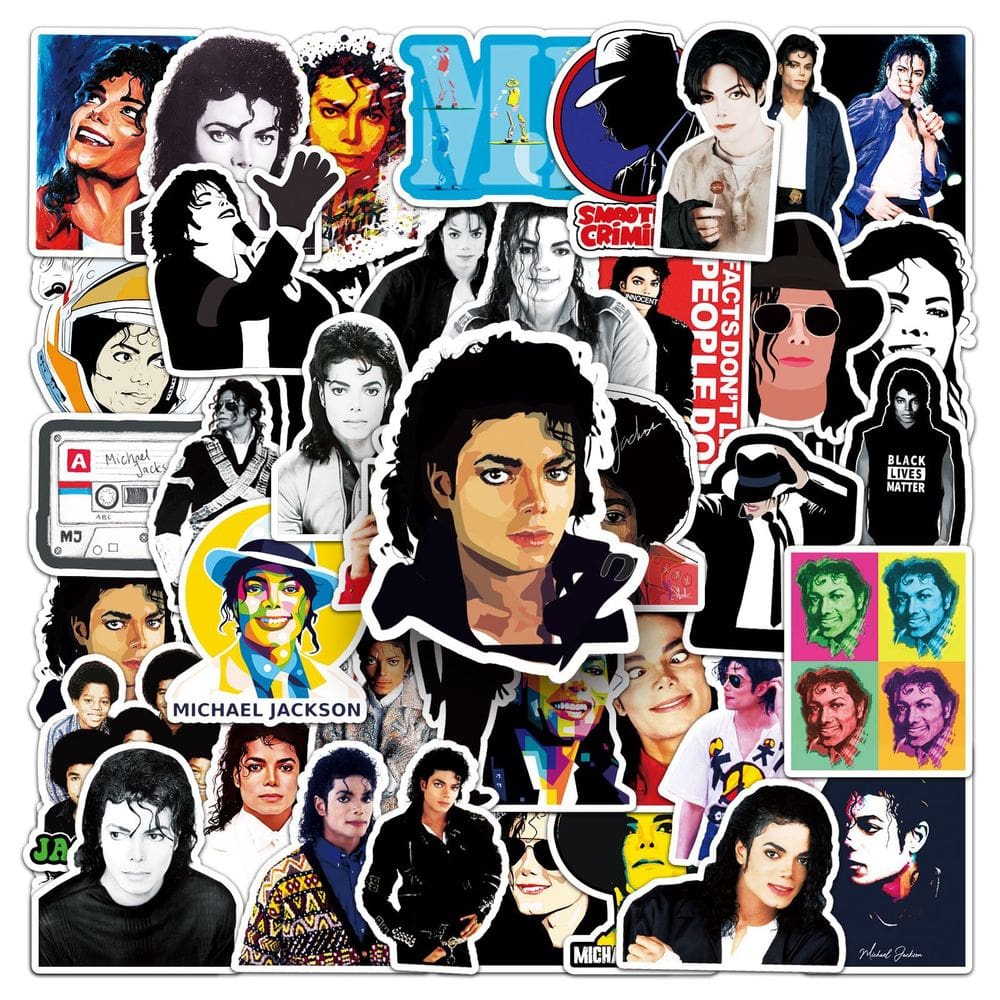 Adesivos Anime de vinil impermeável Michaels Jacksons (51 unidades)