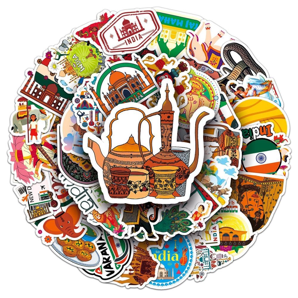 Adesivos 50 unidades/lote Adesivos de anime em vinil impermeável da Índia