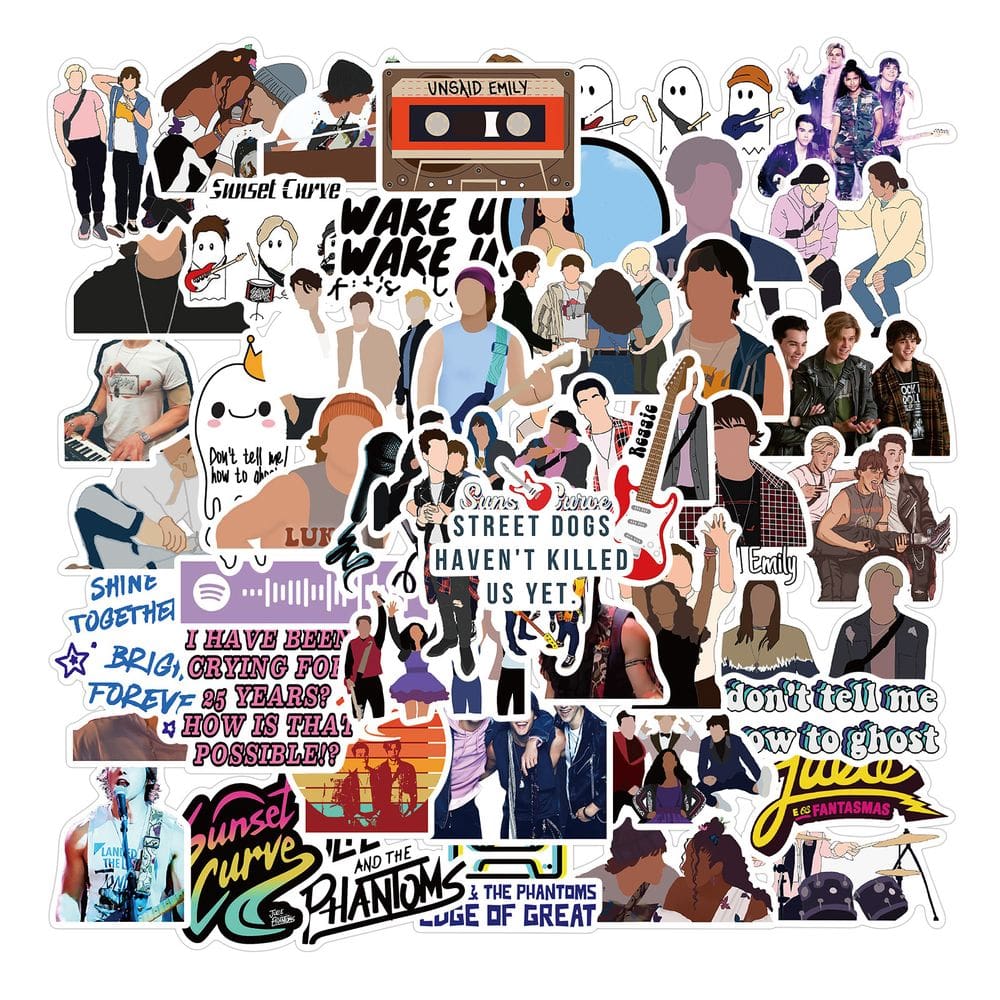 Adesivos Julies And Phantoms em vinil impermeável 50 unidades/lote