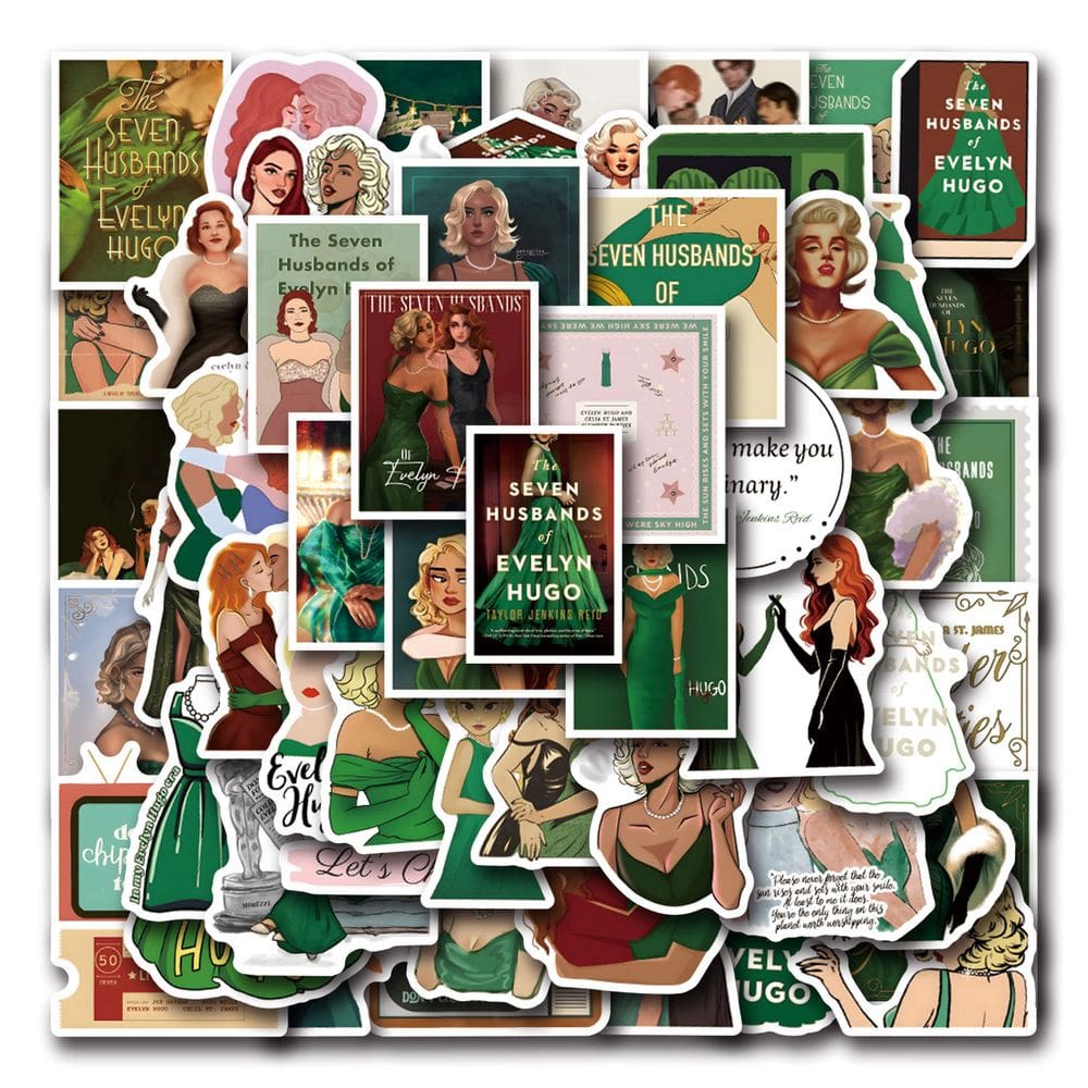 Adesivos Sevens Husbands of Evelyns Hugos 55 unidades à prova d`água