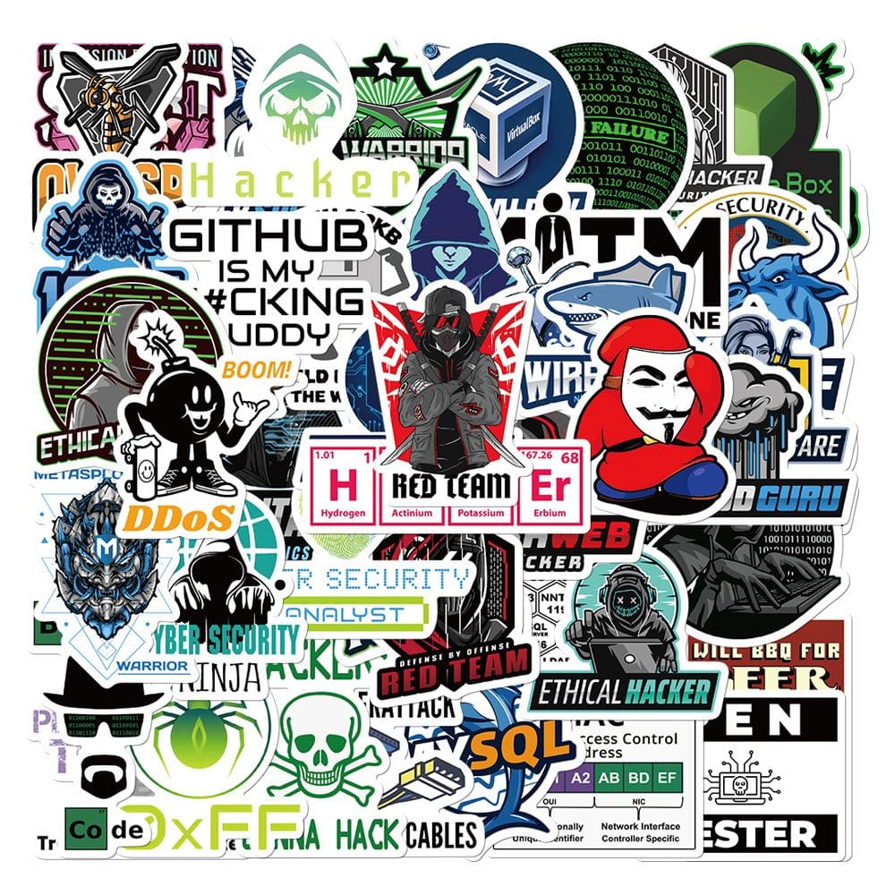Adesivos Hackers Programmings Vinil impermeável 50 unidades/lote