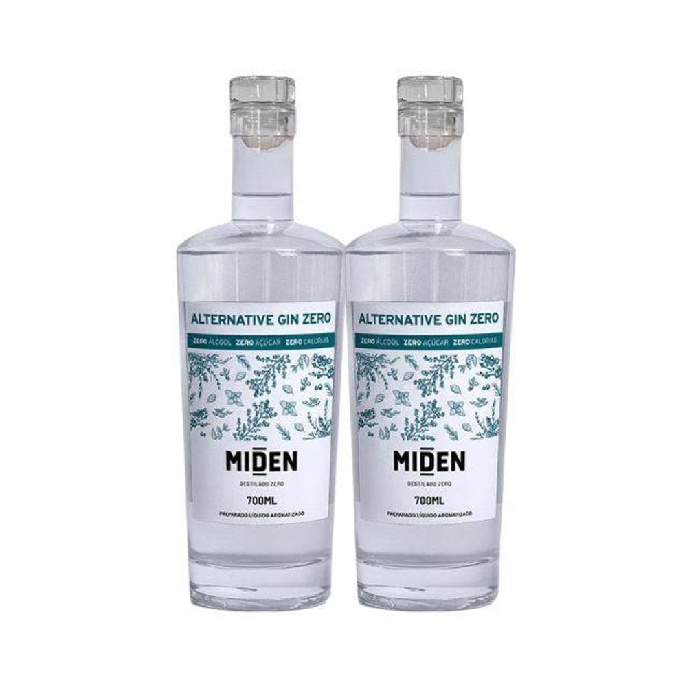 Gin Sem Álcool Miden - 700Ml - Nacional - 02 Unidades