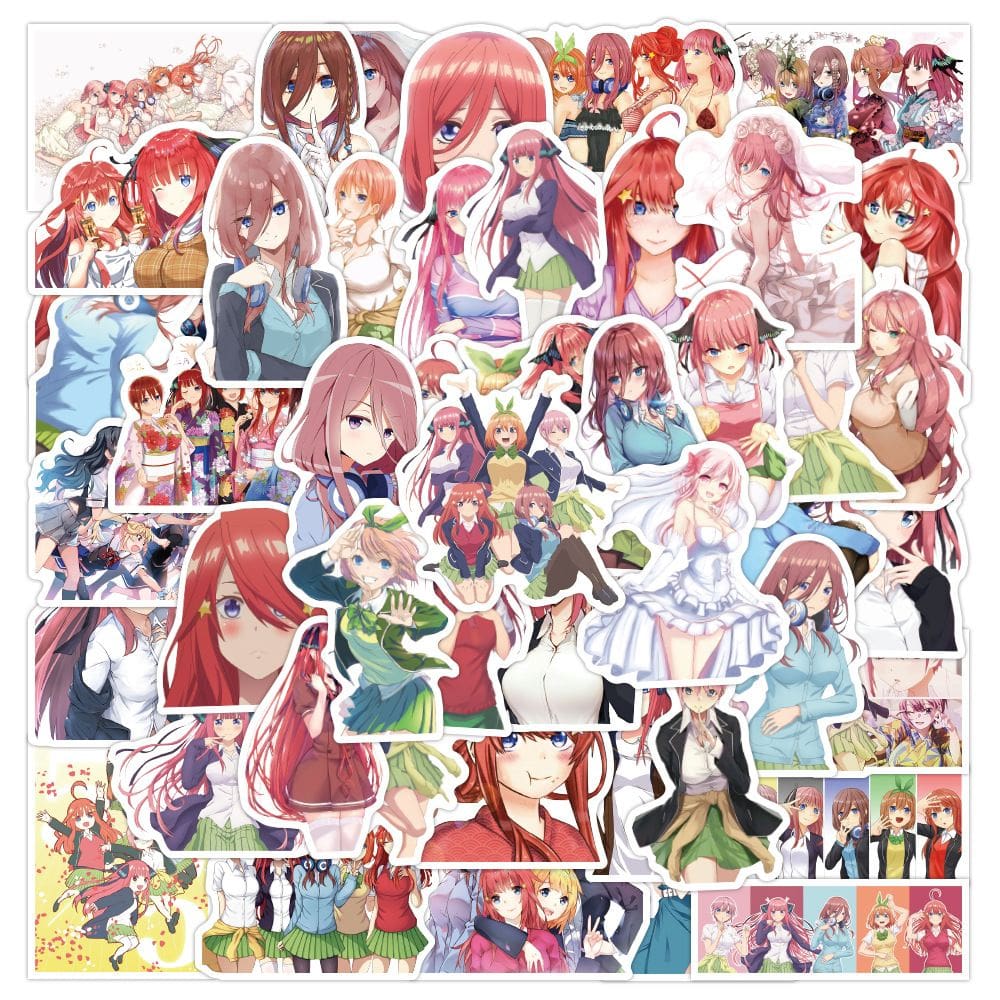 Adesivos Quintessentials Quintuplets à prova d`água, 50 unidades