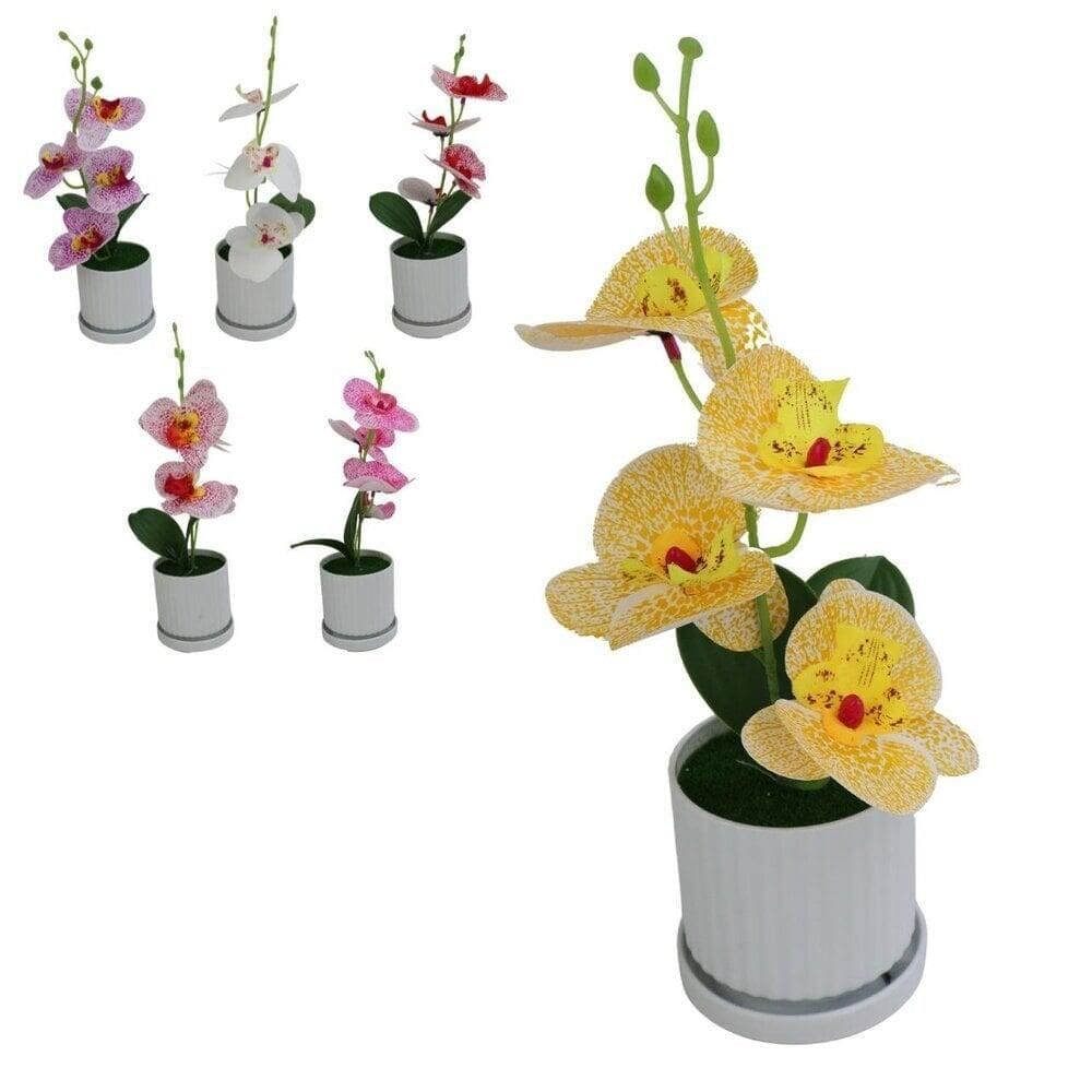 Vaso Decorativo de Plástico 30cm Orquídea Color - Tudo em Caixa