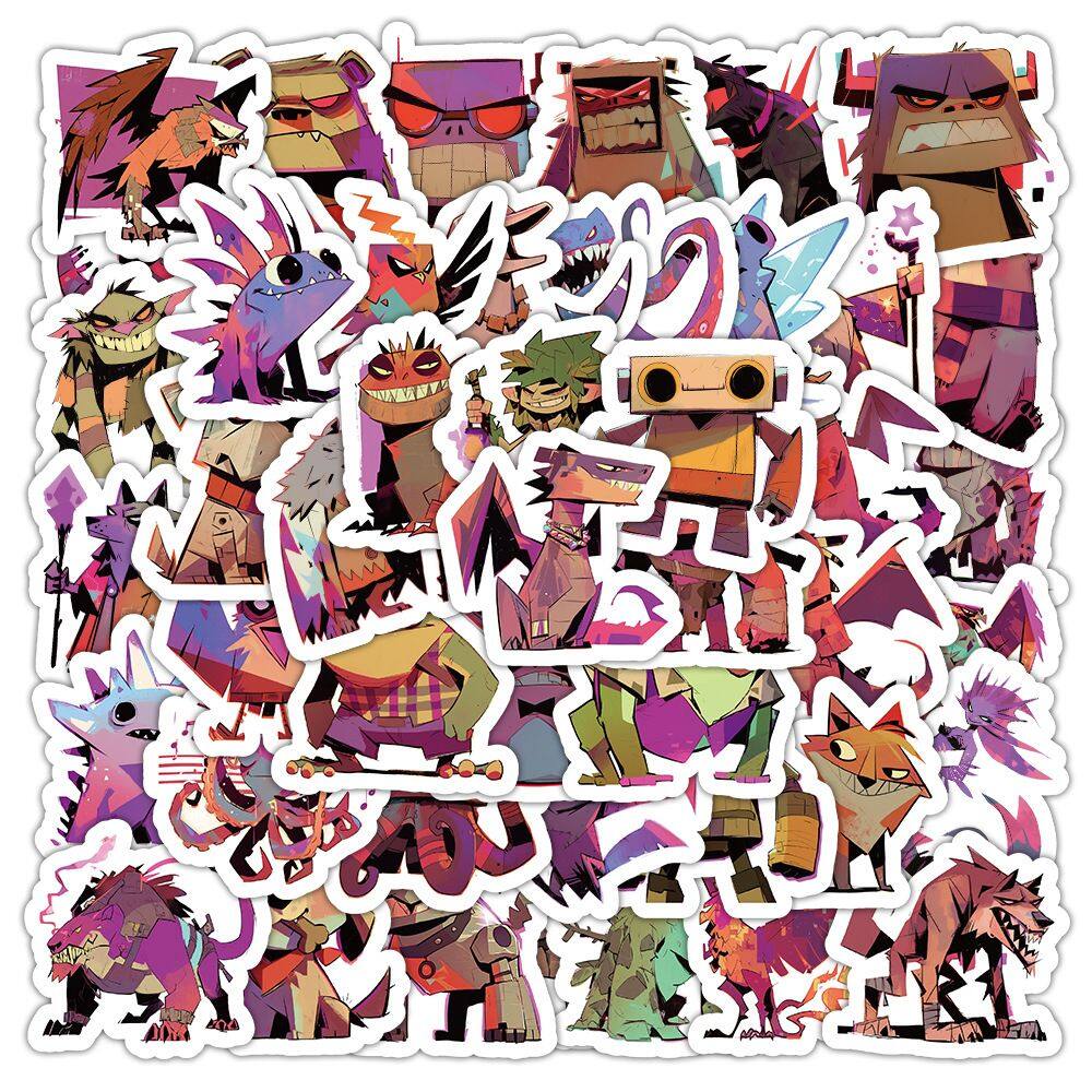 Adesivos 50 unidades/lote abstracts Littles Monsters Waterproof Vin