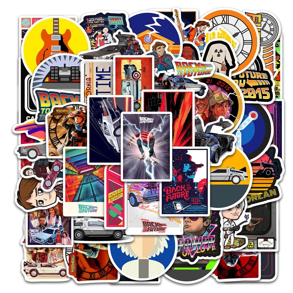 Adesivos de anime em vinil impermeável Backs To Futures (50 unidades)