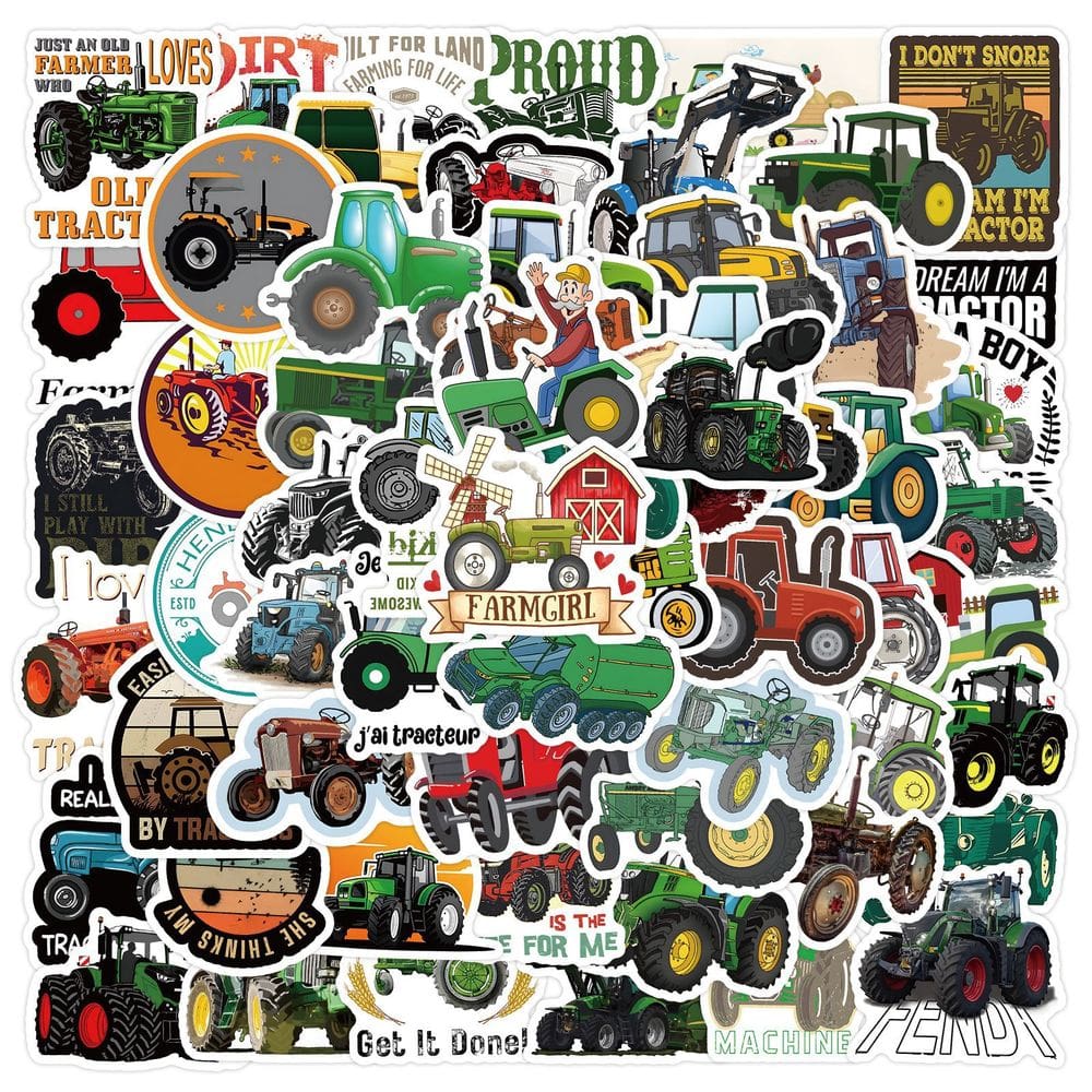 Adesivos Farms Tractors Vinil Impermeável Anime 60 unidades/lote