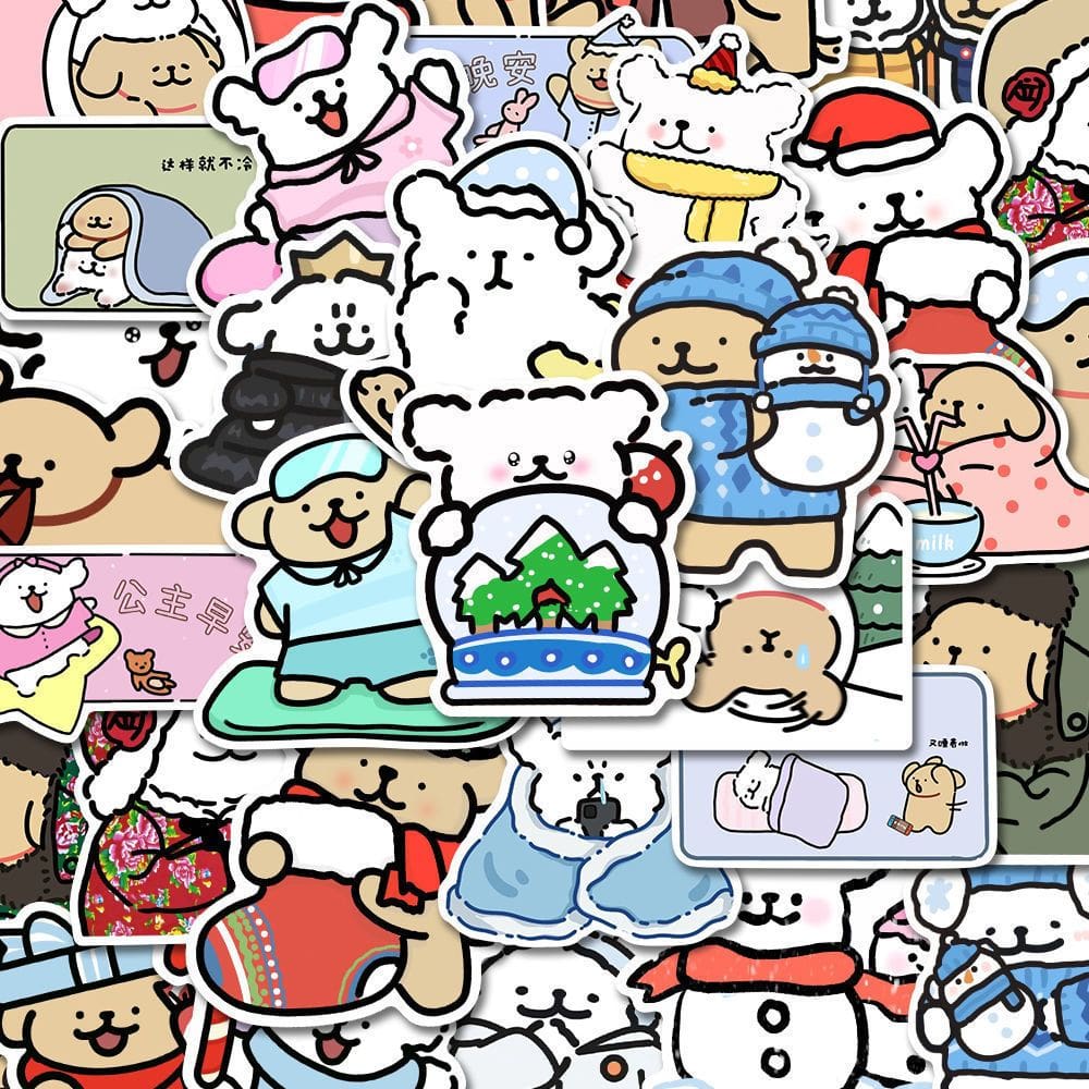 Adesivos de vinil maltês à prova d`água de anime 100 unidades/lote de 5 a 7 cm
