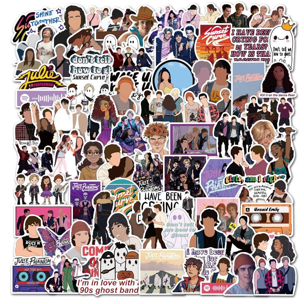 Adesivos Julies And Phantoms em vinil impermeável 100 unidades/lote