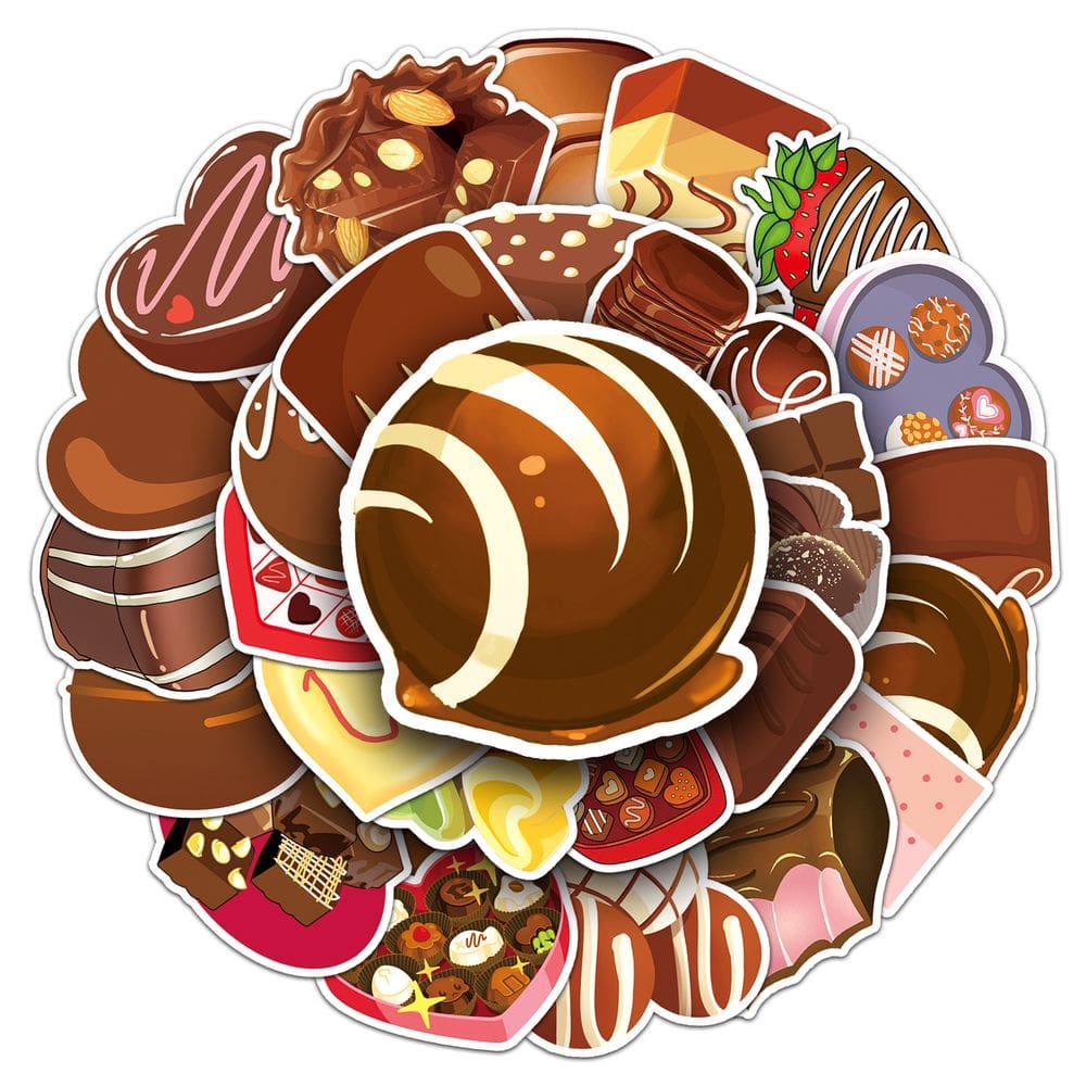 Pacote de adesivos Chocolate Graffitis Anime, vinil impermeável, 50 unidades