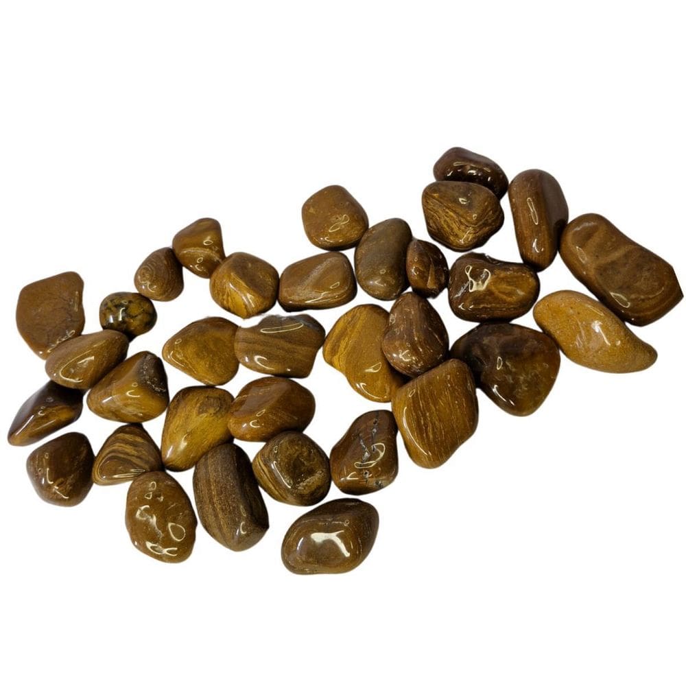 Pedra Jaspe Amarelo 2 A 6 Cm Rolada 1 Kilo Natural