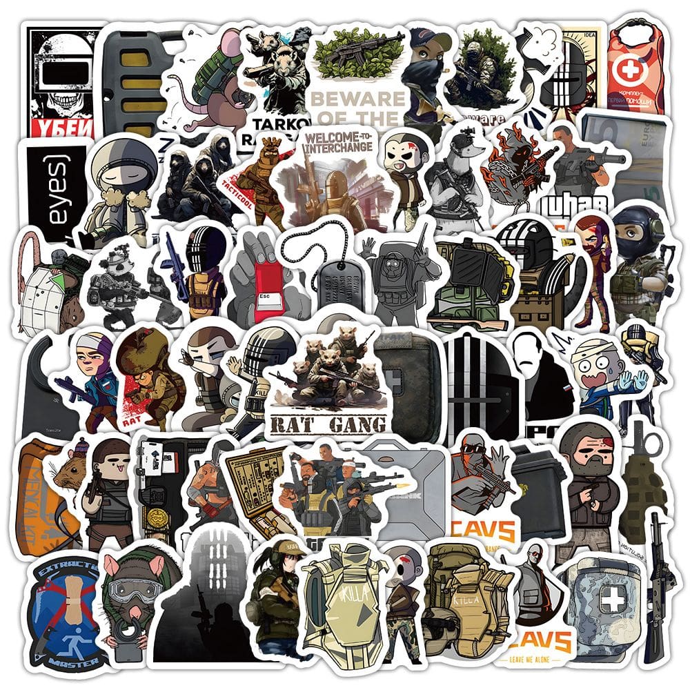 Adesivos Escapes Froms Tarkovs, vinil impermeável, 103 unidades