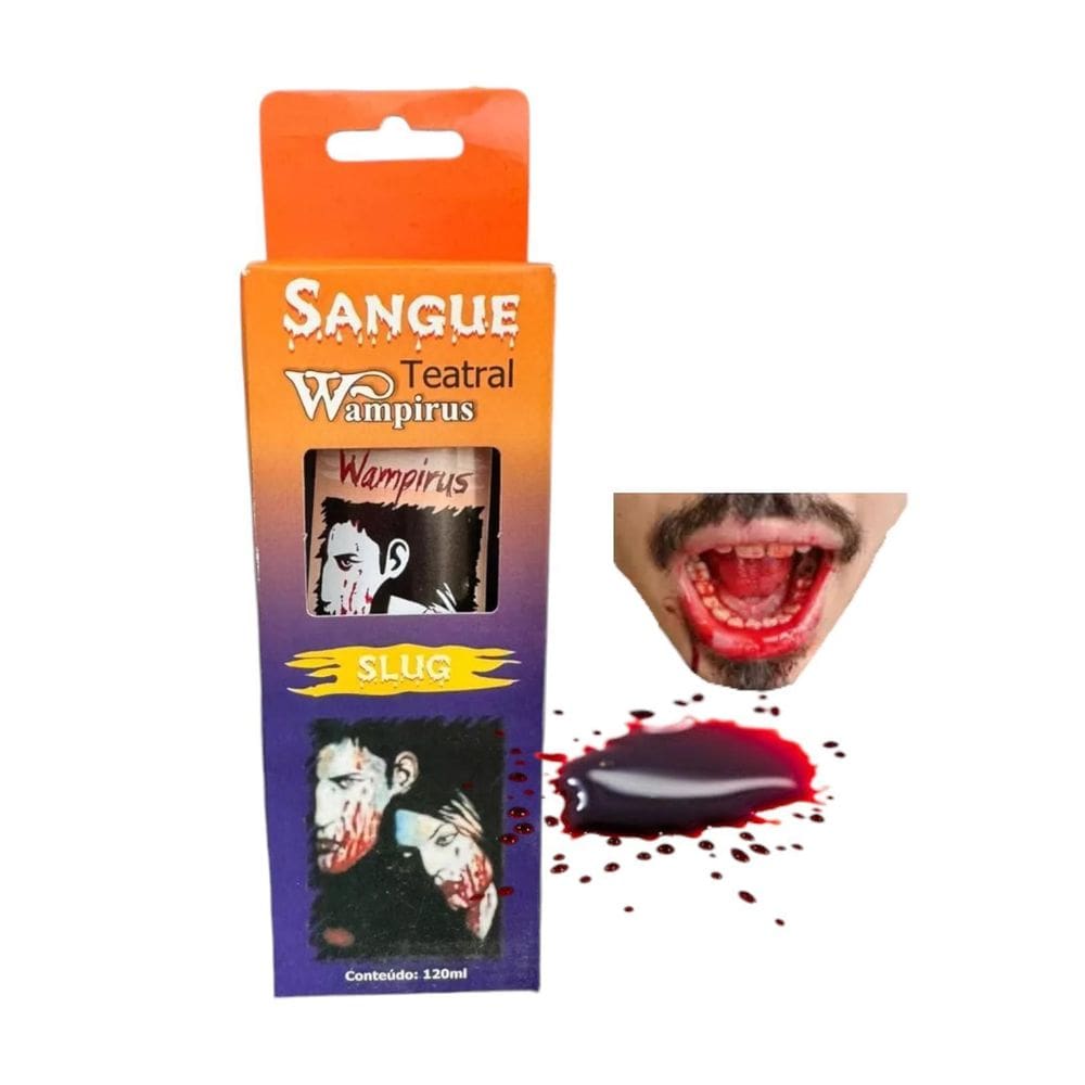 Sangue Comestível Teatral Slug 120Ml Halloween Festa