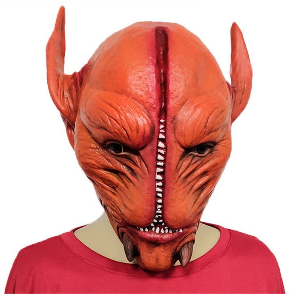Mask Bull Devil Headgear Latex Face Cosplay Traje de Cosplay Facial