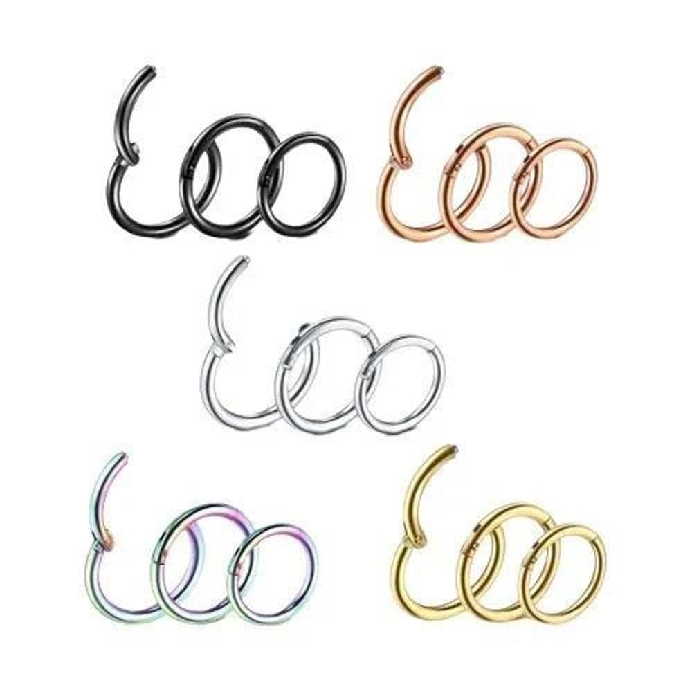 Piercing Argola Titânio Septo Helix Cartilagem 6 8 10 Mm