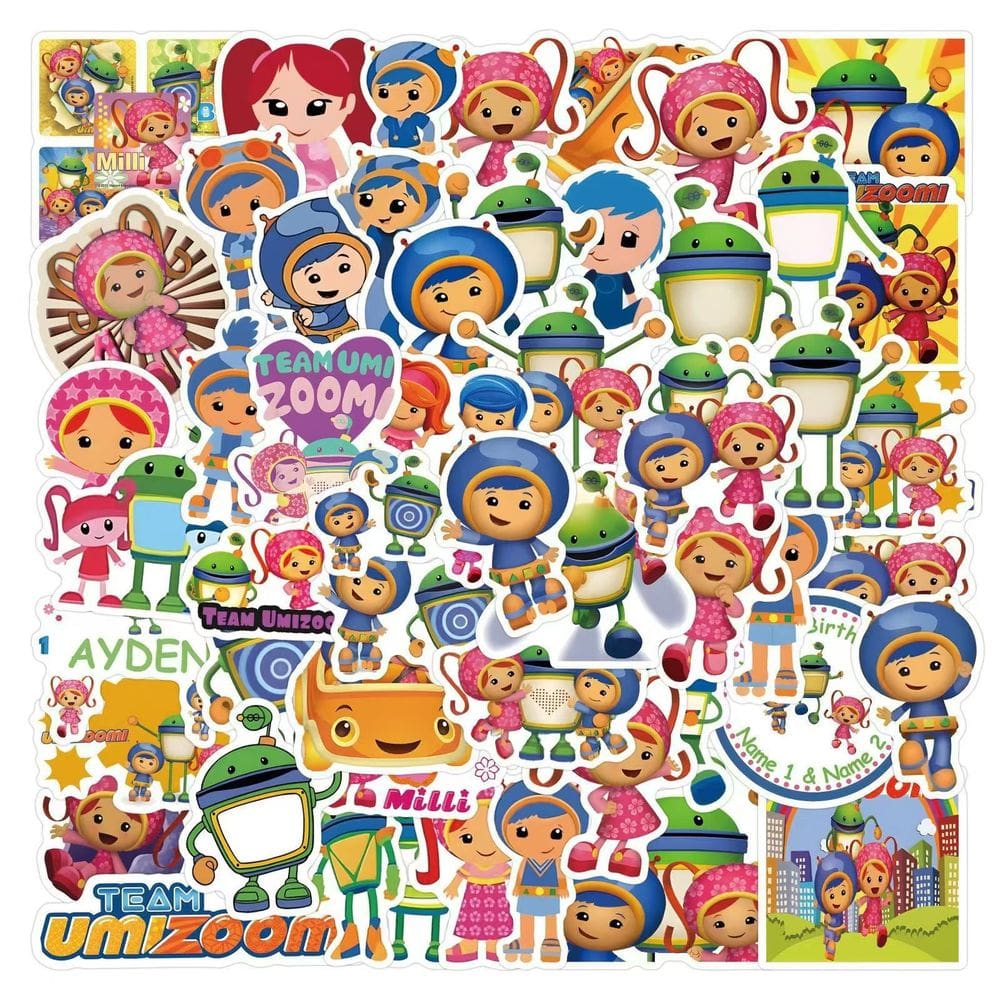 Adesivos de vinil impermeável Umizoomis Anime 55 unidades