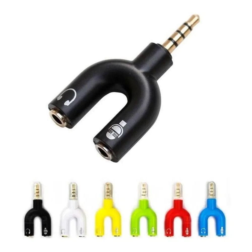 2X Adaptador Para Fone P3 X P2 Fone Microfone Notebook Ps4 X