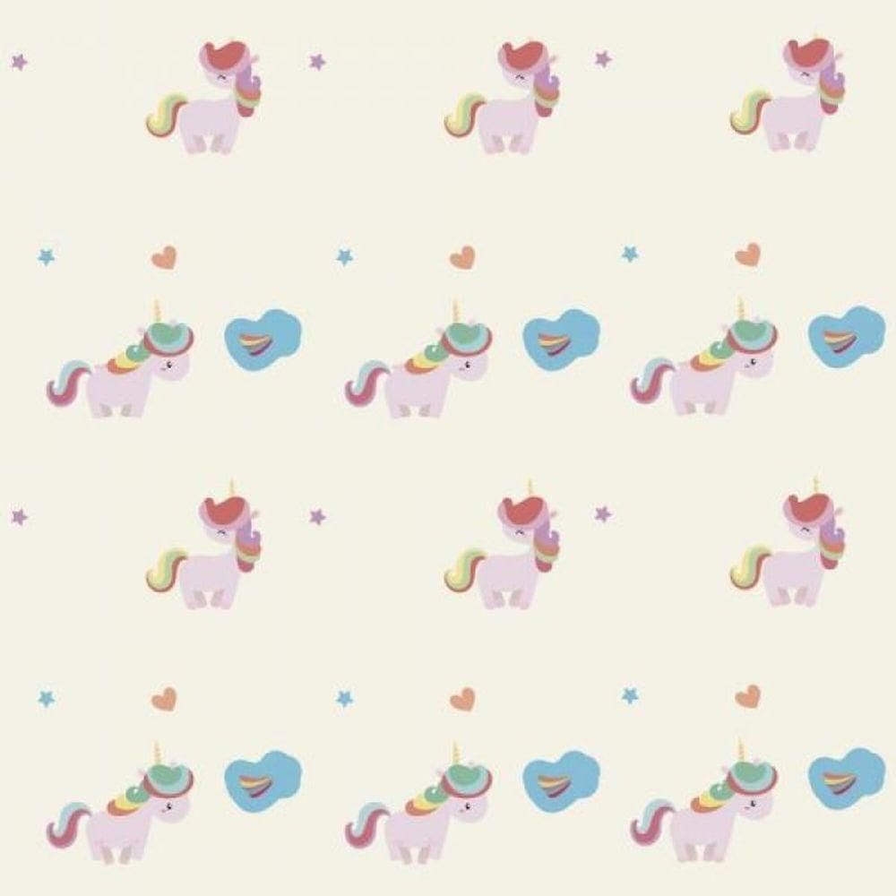 Papel De Parede Infantil Unicórnios Coloridos