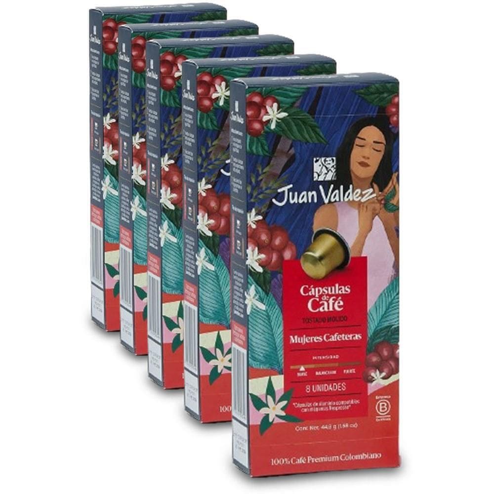 40 Cápsulas Nespresso Café Juan Valdez Mujeres Cafeteras