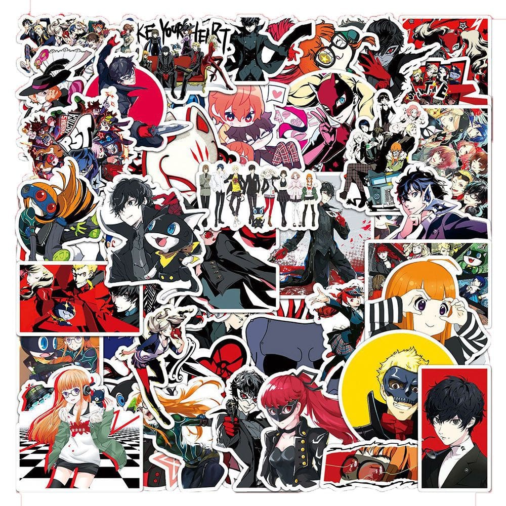 Adesivos, 50 unidades de anime de vinil impermeável para laptop e muito mais
