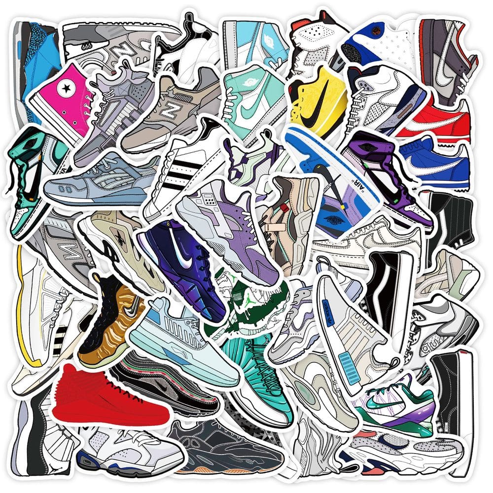 Adesivos de anime de vinil impermeável de 50 unidades/lote para tênis