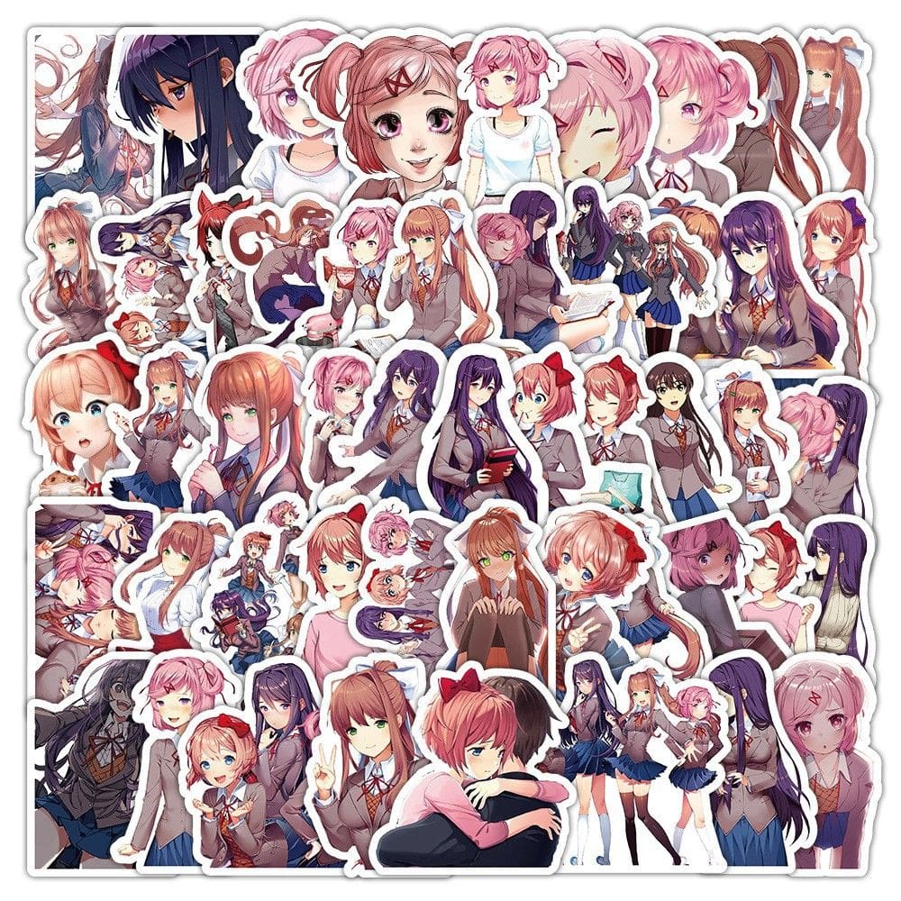 Adesivos Dokis Dokis Literatures Clubs 50 unidades à prova d`água