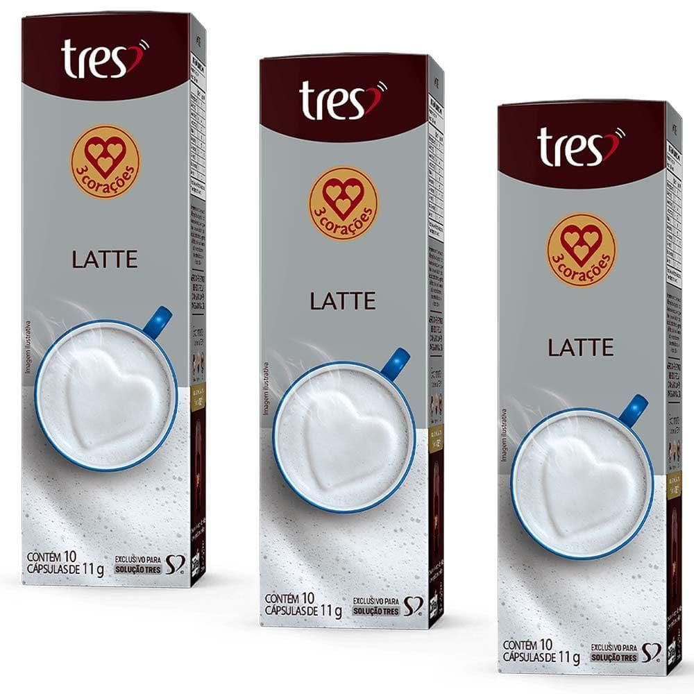30 Cápsulas Três Corações Latte