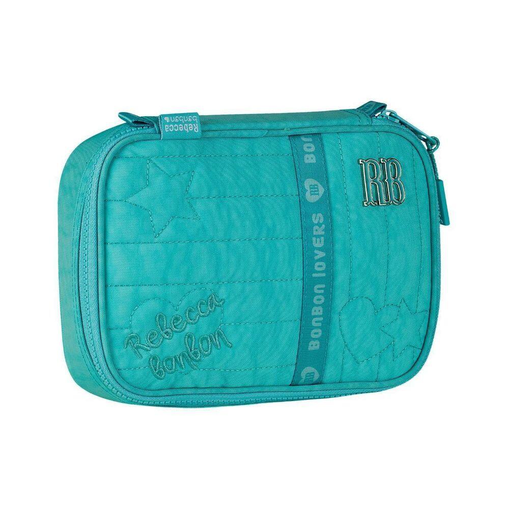 Estojo Box Juvenil Escolar Rebecca Bonbon Meninas - Azul