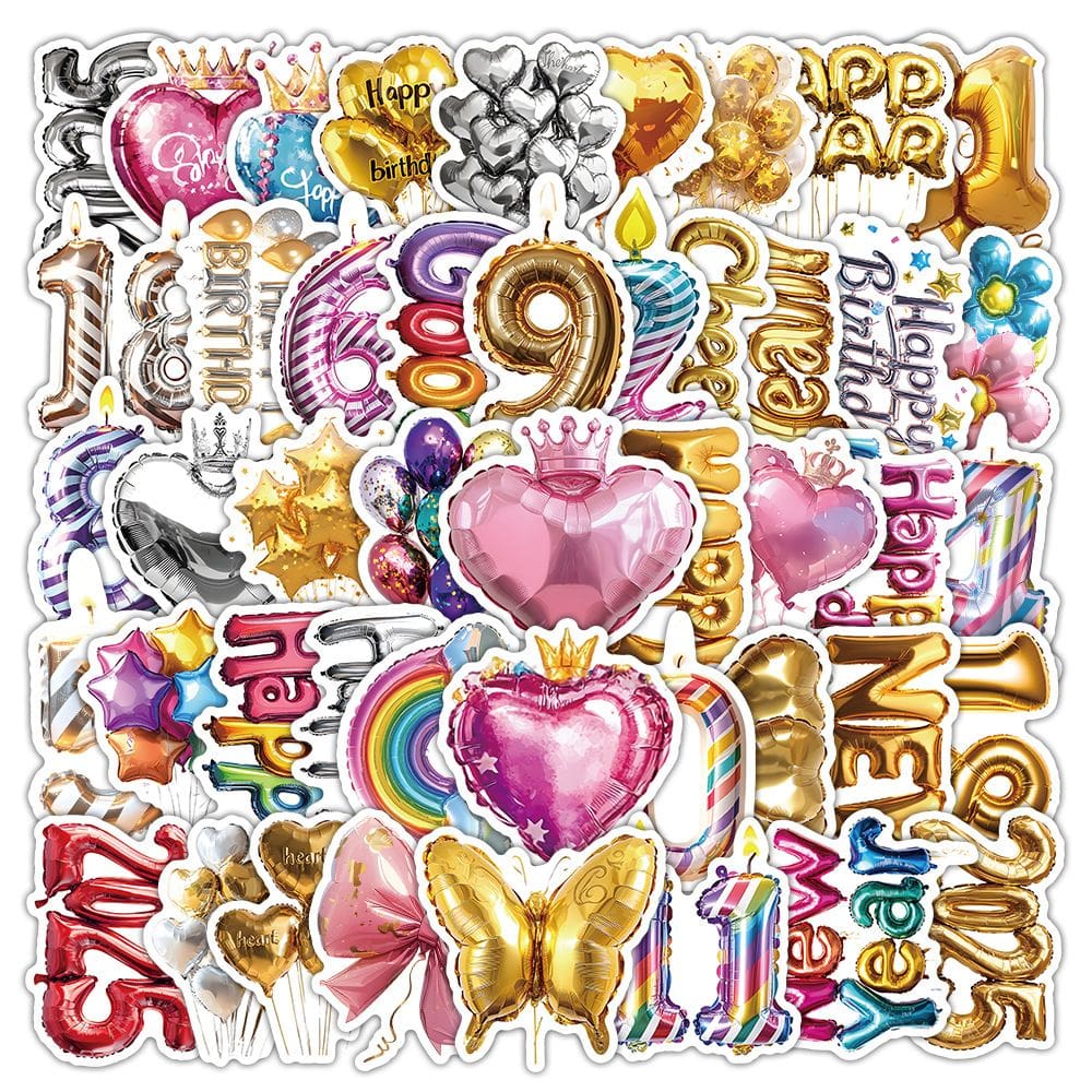 Adesivos de 50 unidades/lote coloridos à prova d`água para laptop e muito mais