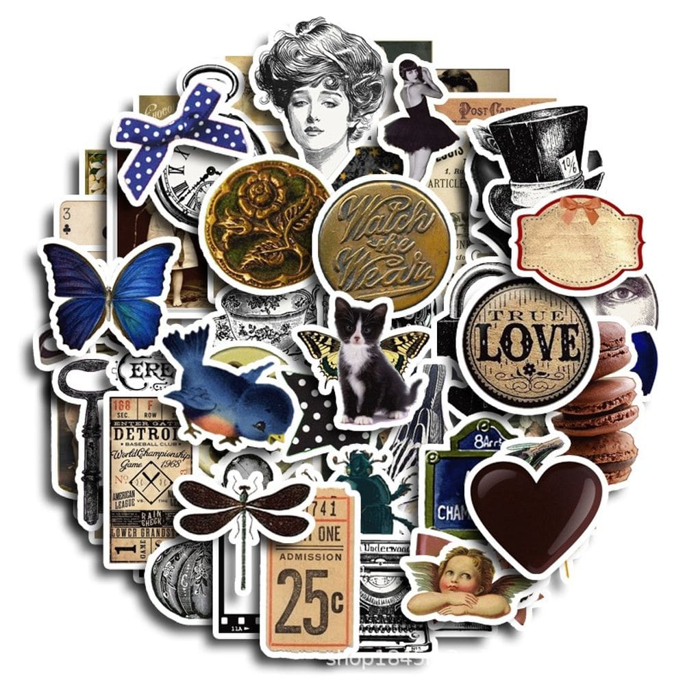 Adesivos Trues Loves Pennys Cats Dragonflys 60 unidades/lote