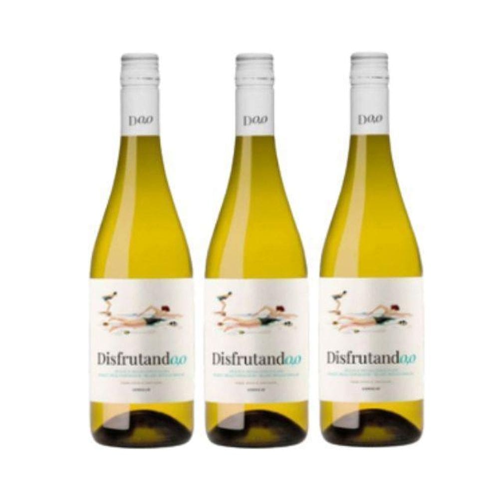 Kit 3 Vinho Sem Álcool Branco Seco Verdejo Disfrutando 750Ml
