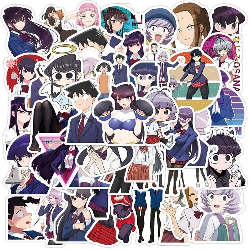 Adesivos Komis Cants Communicates em vinil impermeável, 50 unidades