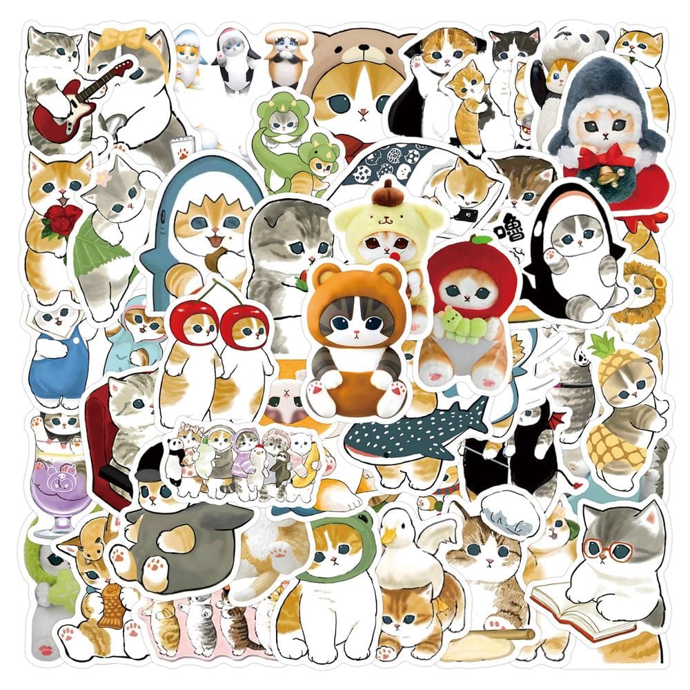 Adesivo Mofusands Cats em vinil impermeável Anime 55 unidades/lote