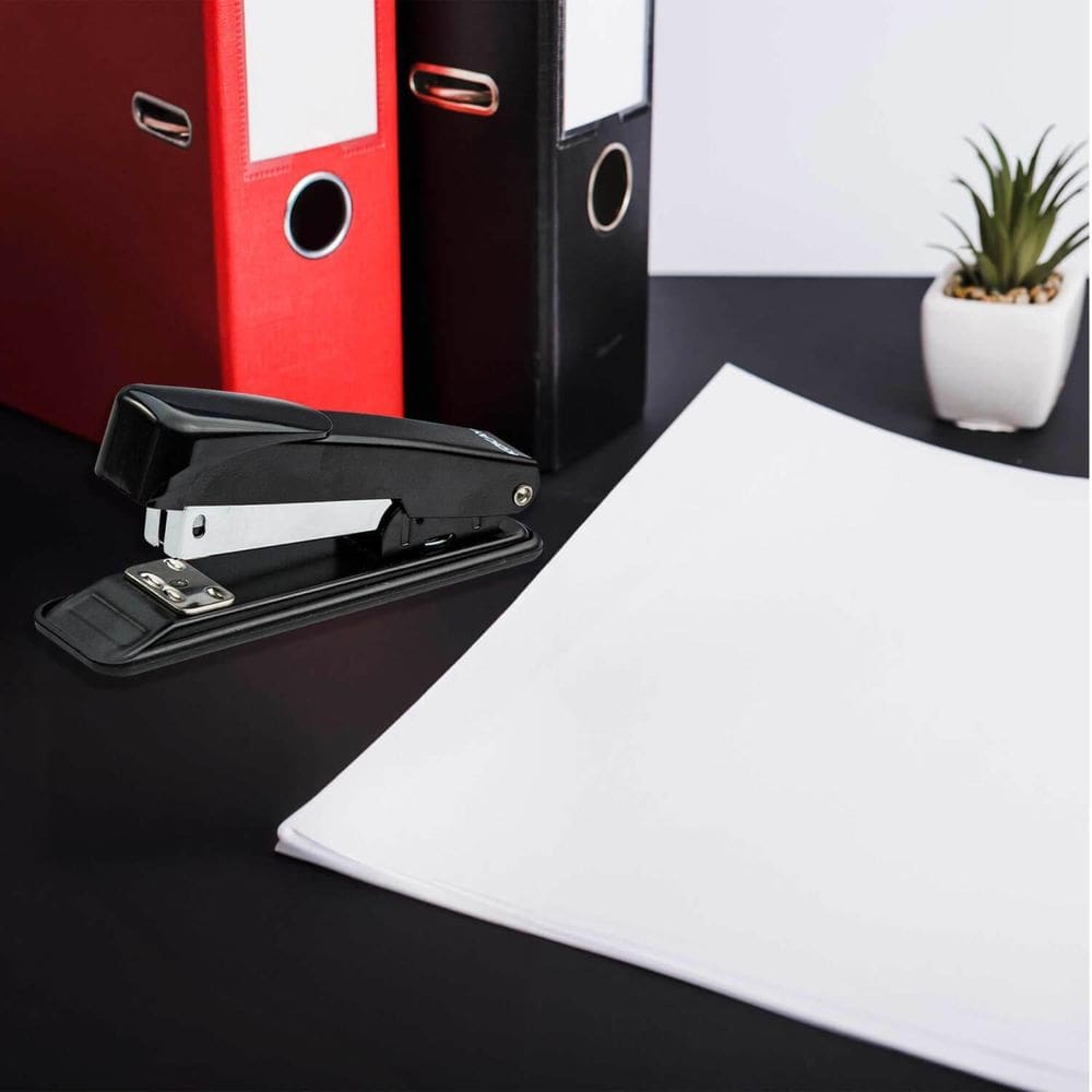 Grampeador Papel Escritório Preto Até 25 Folhas