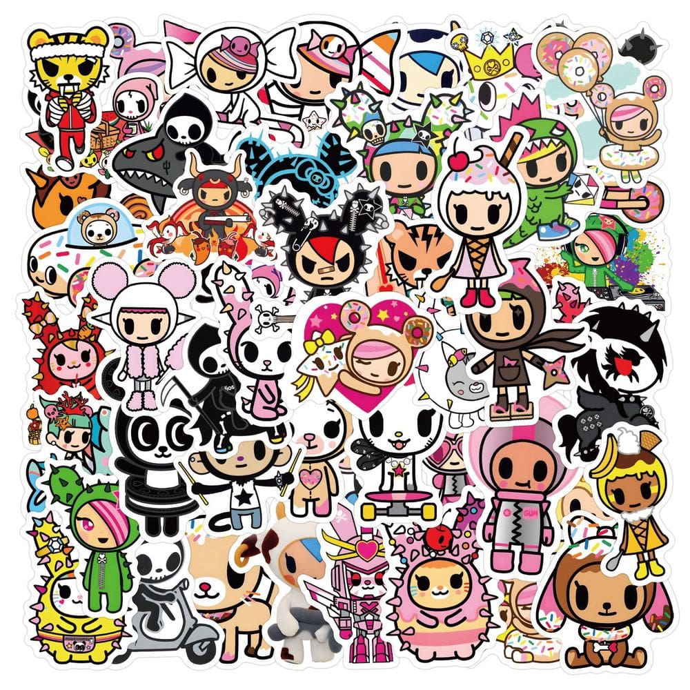 Adesivos de vinil impermeável Tokidoki Anime 50 unidades