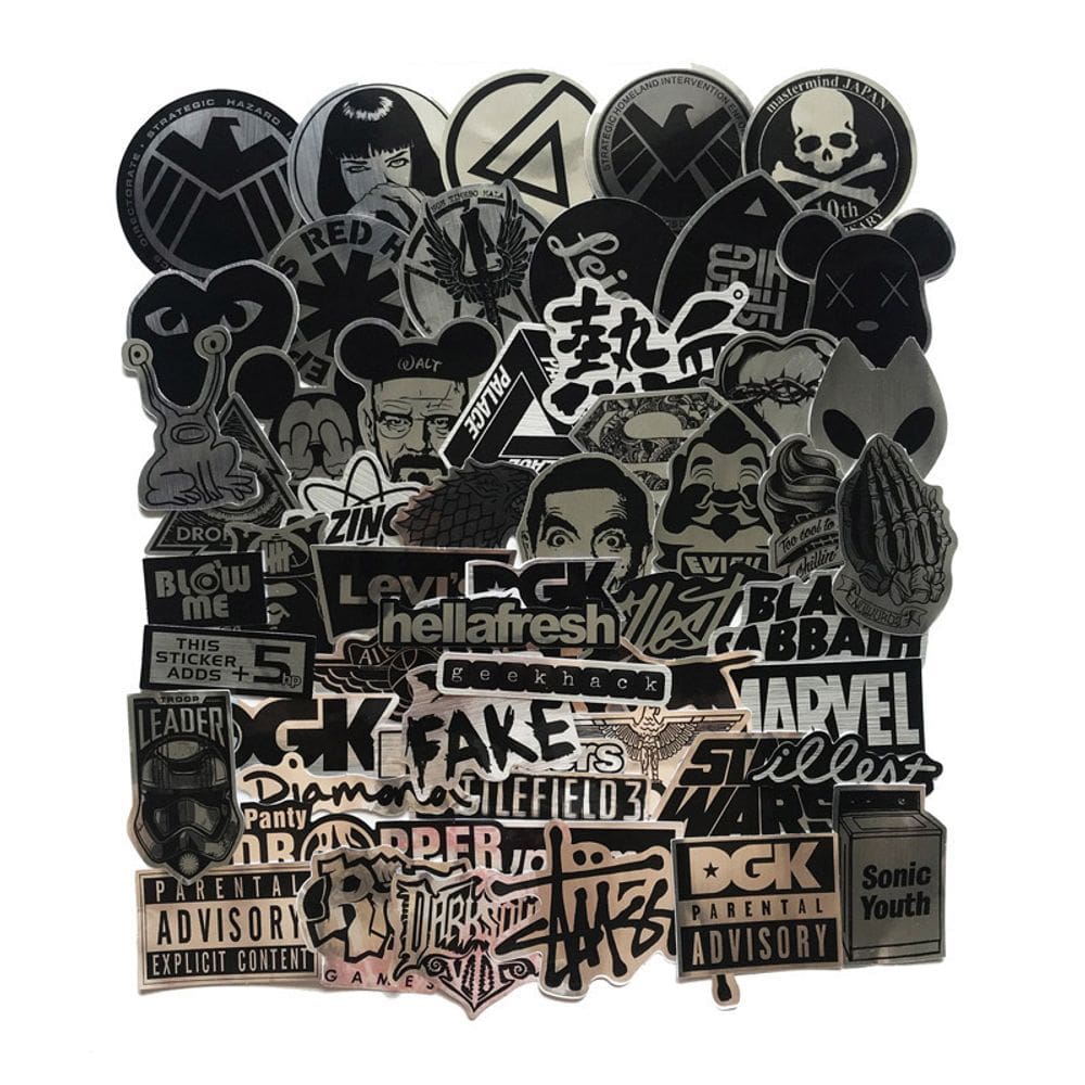 Adesivos Hellafreshs Skulls Wiredrawings 50 unidades/lote de 5 a 7 cm