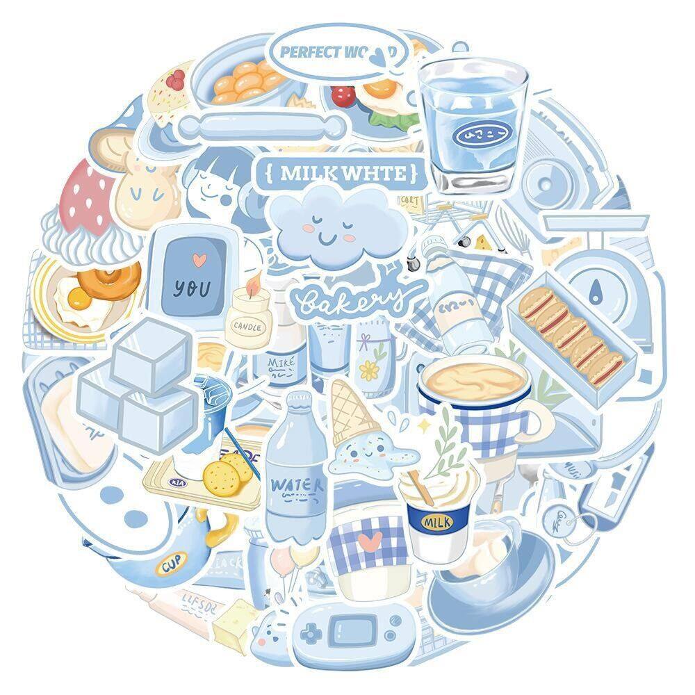 Stickers Blues Convenience Stores, vinil impermeável, 60 unidades