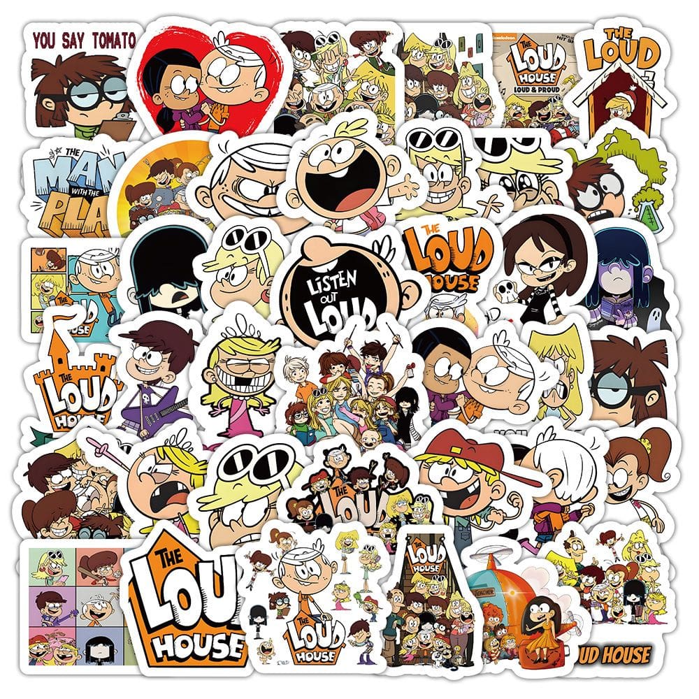 Adesivos Louds Houses, vinil impermeável, anime, 50 unidades/lote