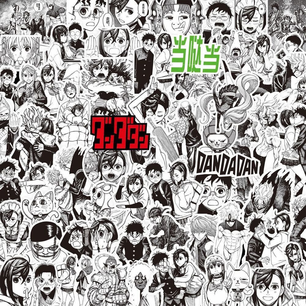 Adesivos Dandadans, vinil impermeável, anime, 80 unidades/lote, 5-7 cm