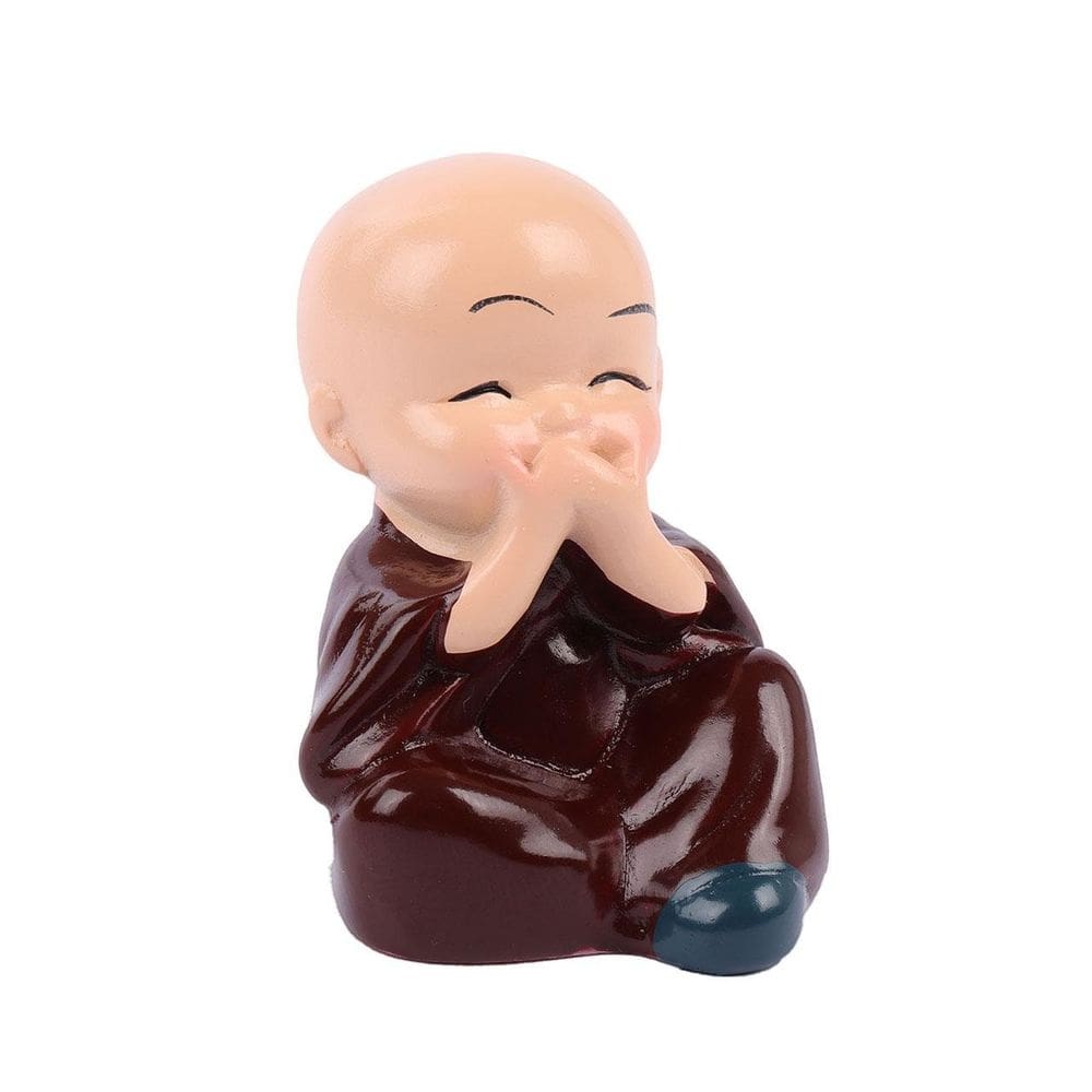 Enfeite de Resina Monge Sentado 5cm - Tudo em Caixa