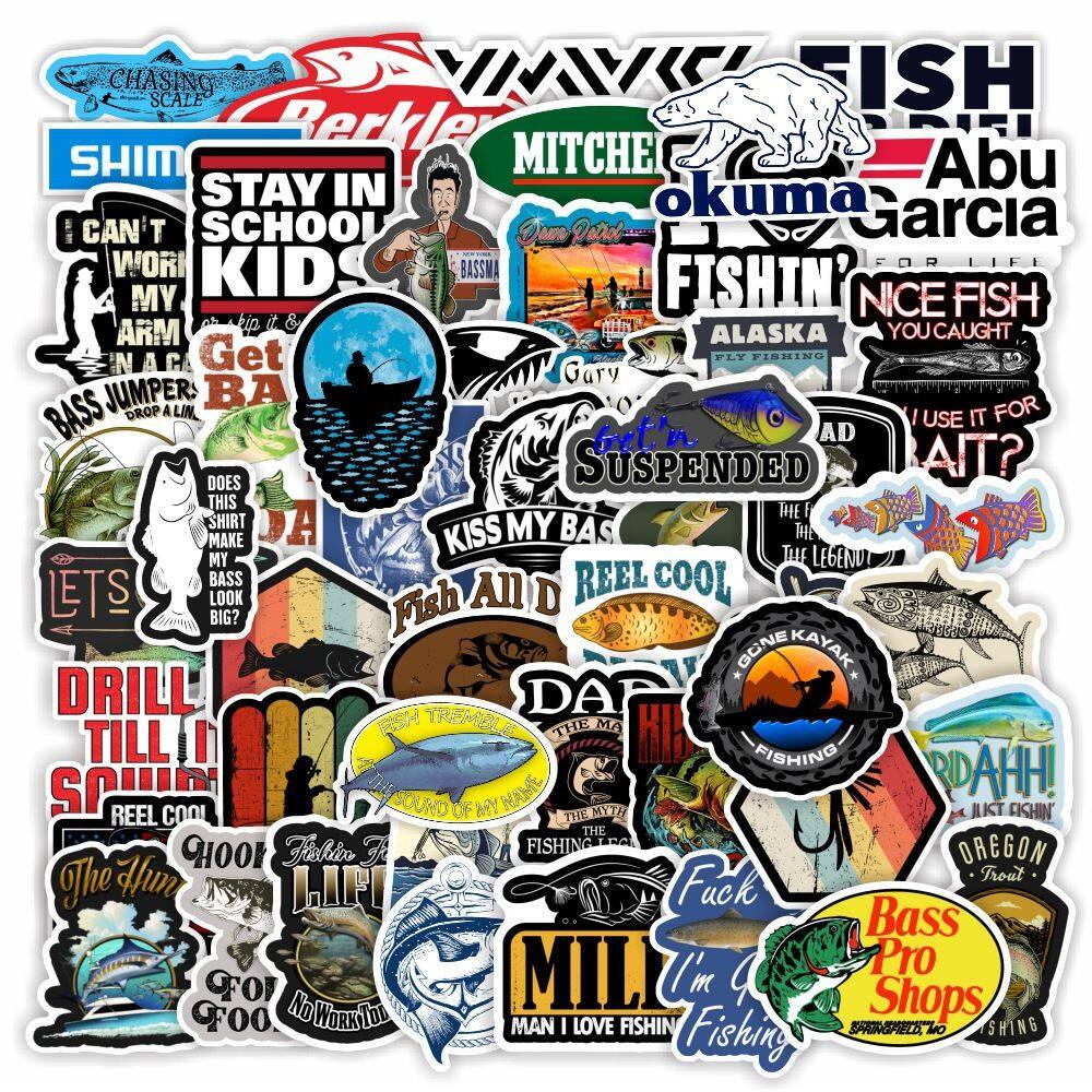 Adesivos Fishings, vinil impermeável, anime, 50 unidades/lote