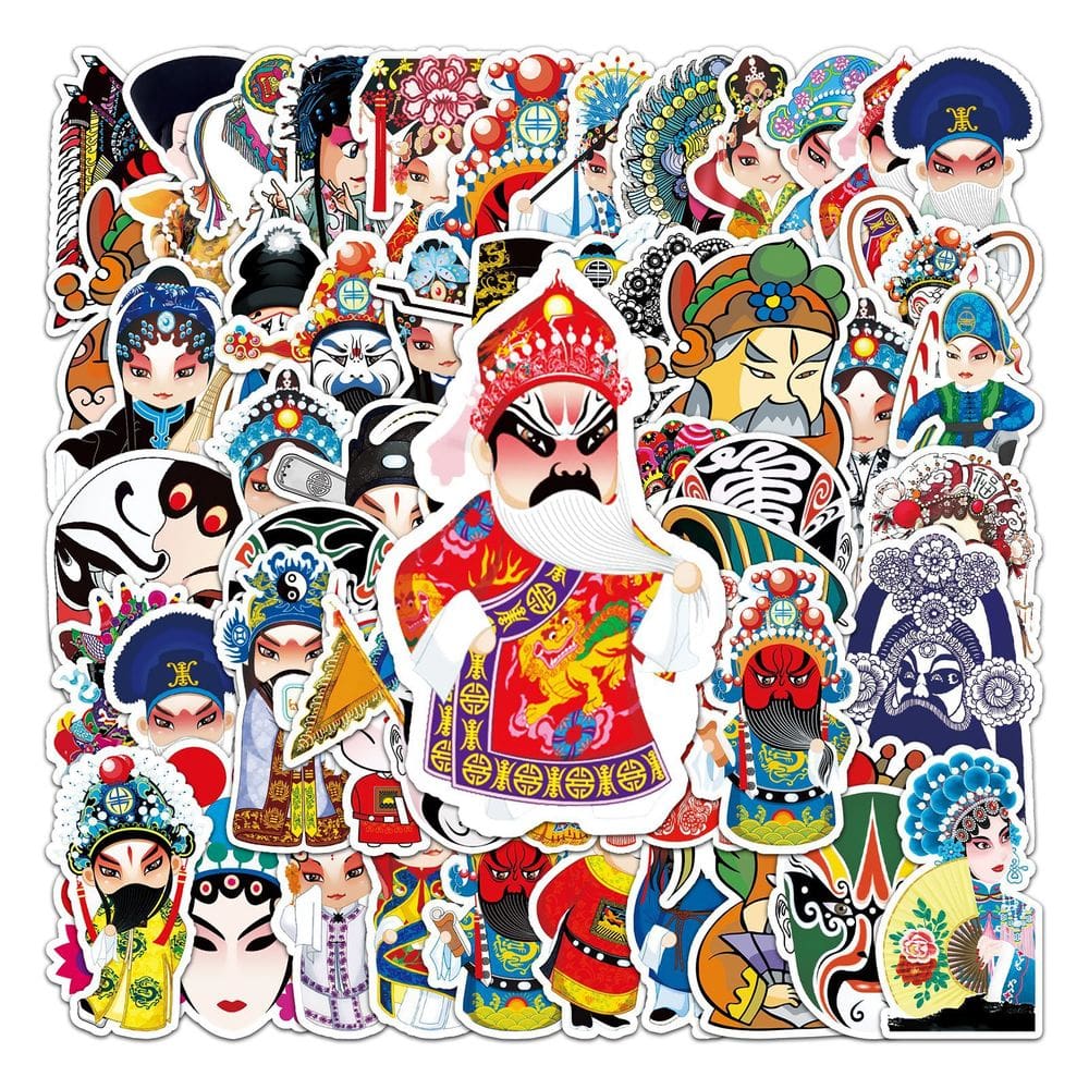 Adesivos, dramas, personagens, maquiagem facial, 50 unidades/lote