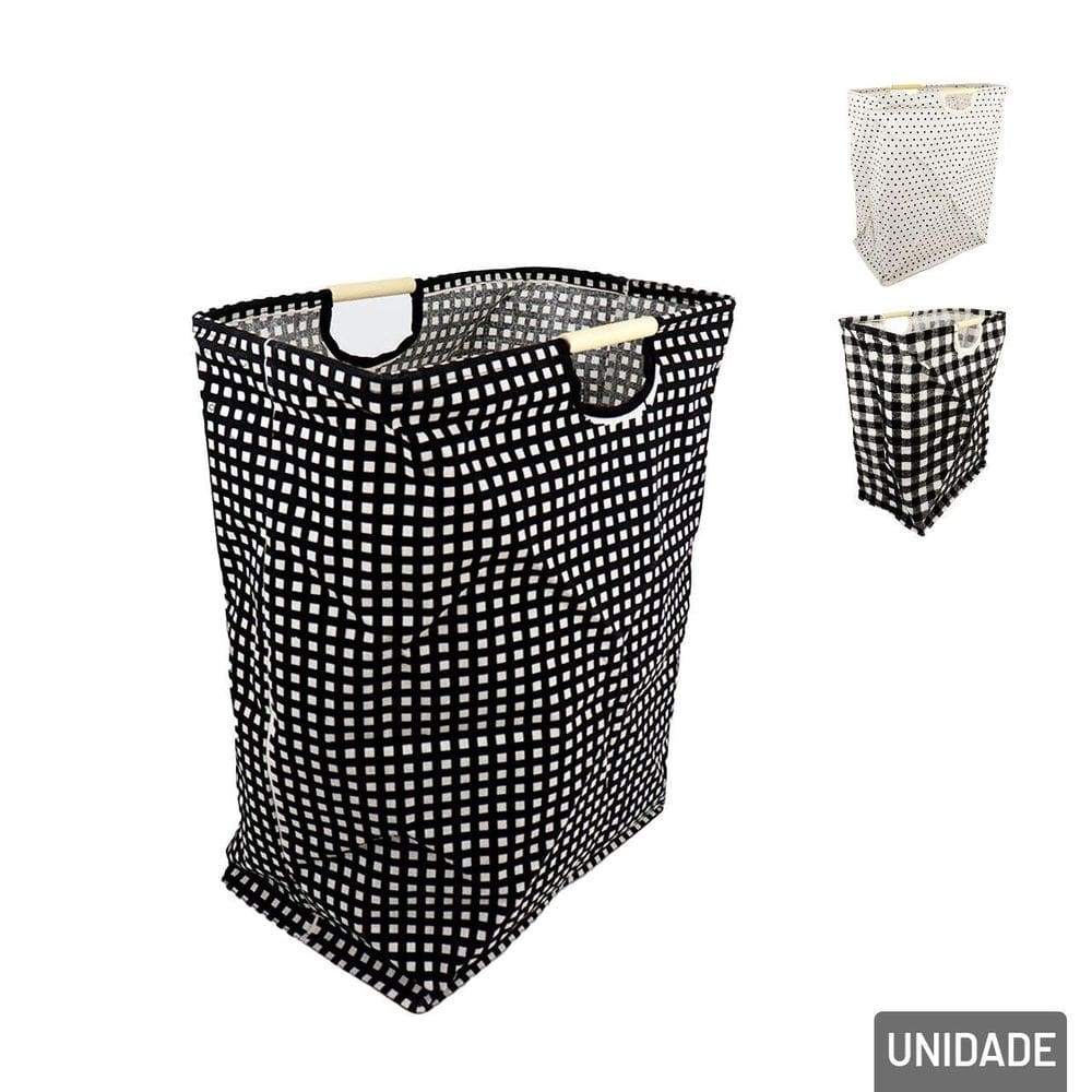 Cesto de Poliéster 55x40cm Dobrável - Tudo em Caixa