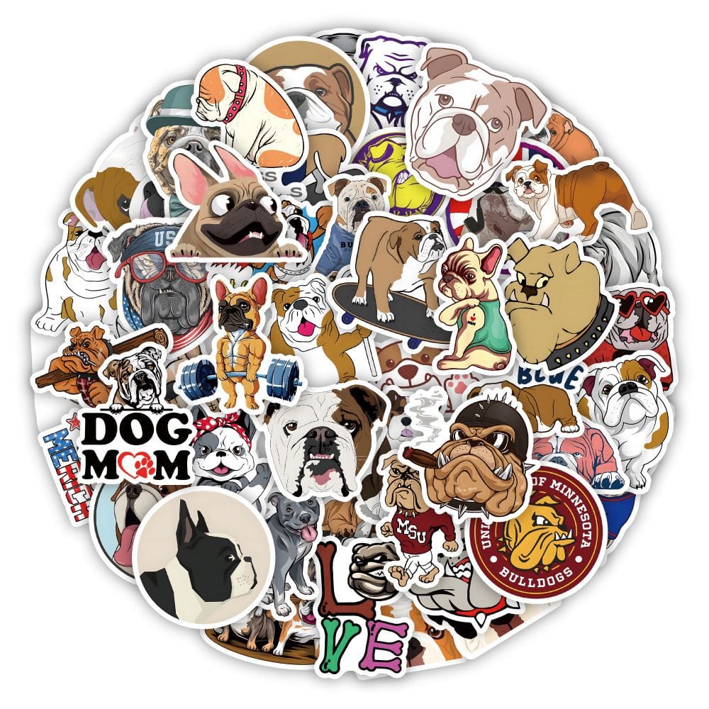 Pacote de adesivos Pits Bulls Terriers Anime Waterproof PVC 50 unidades