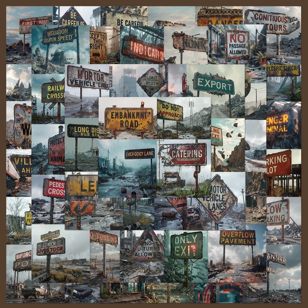 Adesivos Apocalyptics Signs Waterproof Vinyl Anime (50 unidades)