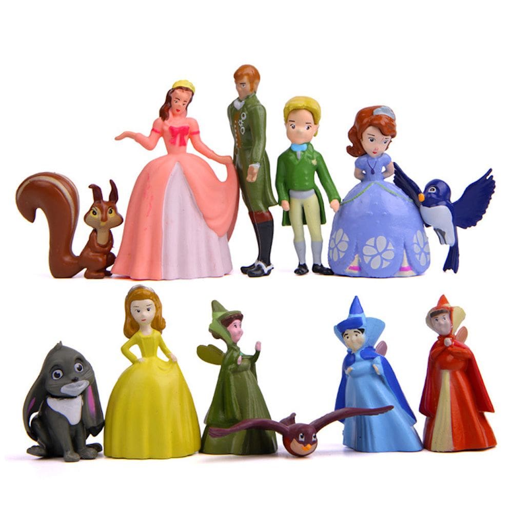 Coleção de brinquedos de figuras de anime Prince Sophies 12 unidades e 4 cm