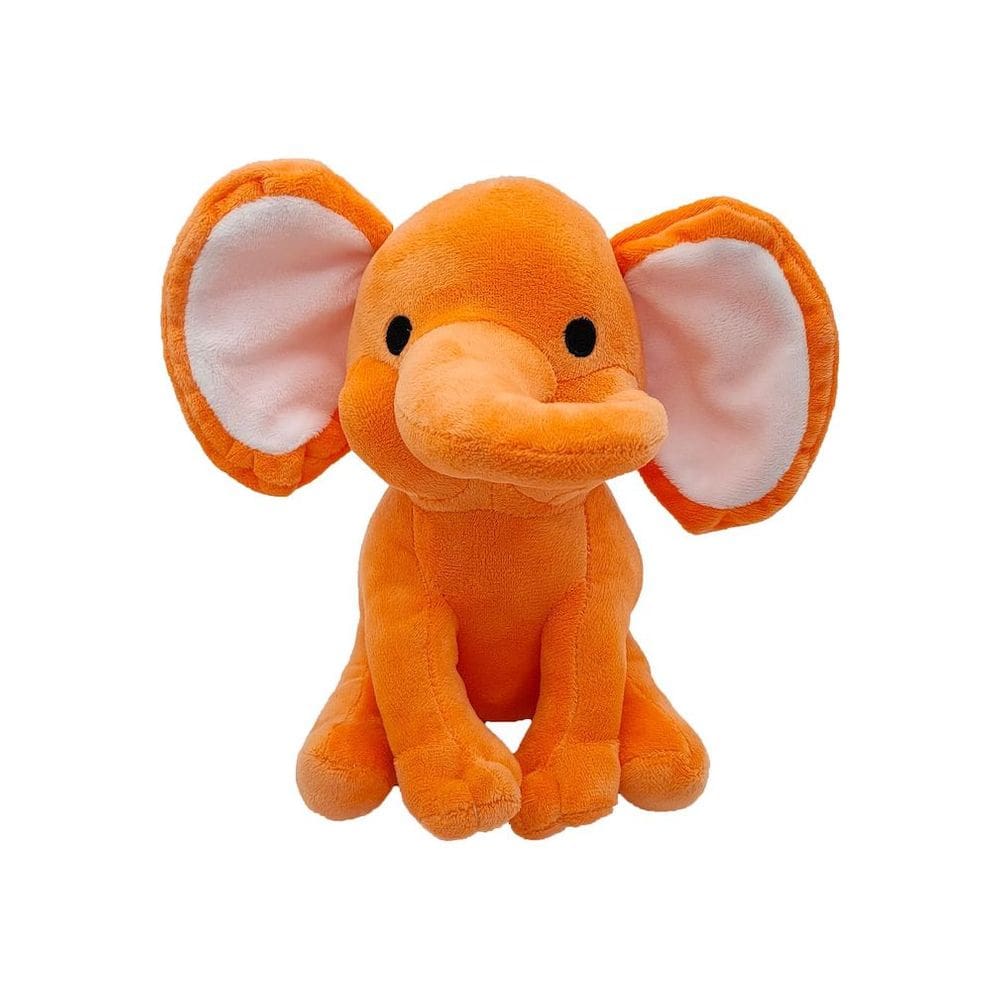 Brinquedo de pelúcia Cartoon Orange Elephant 25 cm em algodão e pelúcia