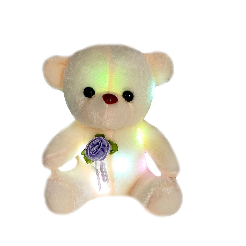 Boneca de pelúcia Lumious Bowknot Bear 20 cm em algodão e pelúcia
