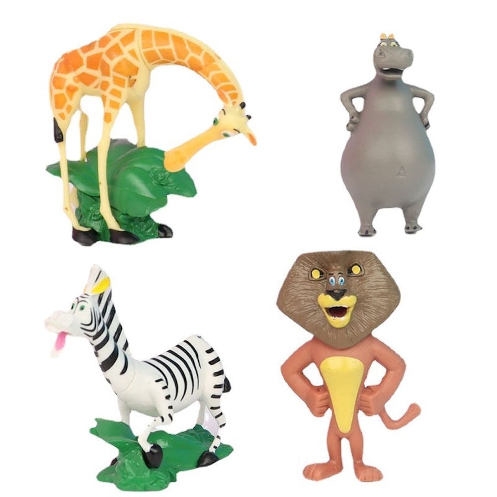 Figura de anime: leões, girafas e cavalos pintados de Madagascar
