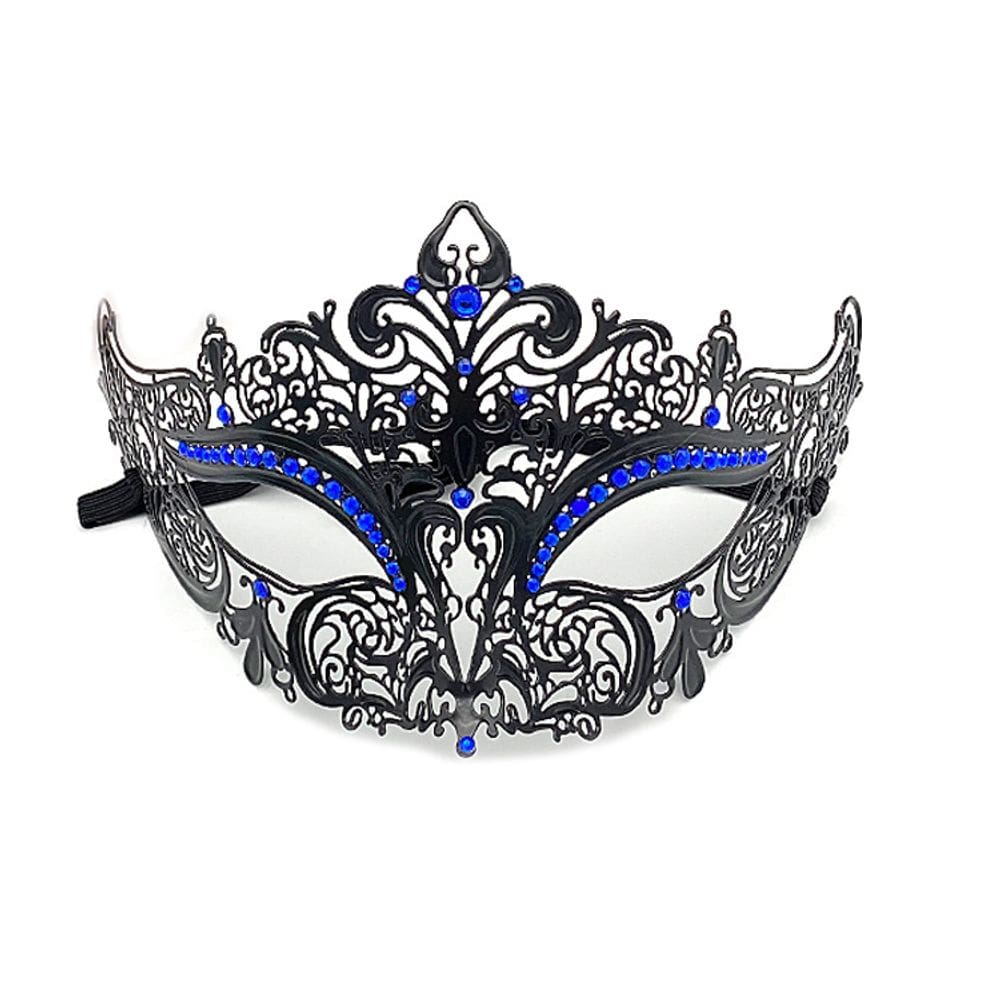 Máscara de cosplay para festa de metal com strass Princess Half Face